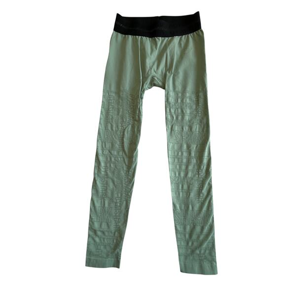 Streetwear Gymshark Leggings‎ Mint Green Compression Logo Size L - Picture 1 of 10
